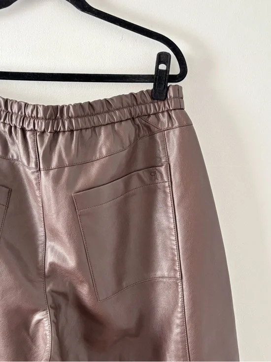 Pilcro The Izzie Relaxed Pull-On Barrel Pant Trousers Faux Leather Anthropologie - Picture 6 of 7